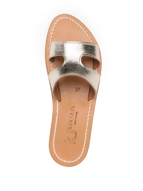 K Jacques Menandre Metallic Sandals Farfetch