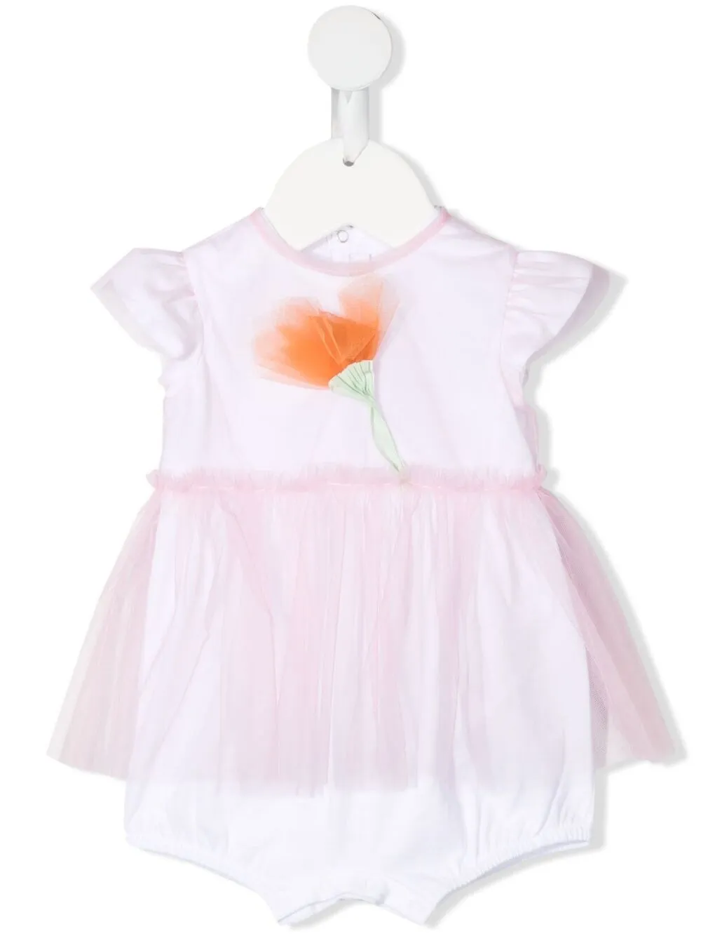 Il Gufo Tulle-skirt Flower-detail Shorties In Pink