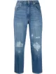 Image 1 of 7 For All Mankind cropped distressed jeans