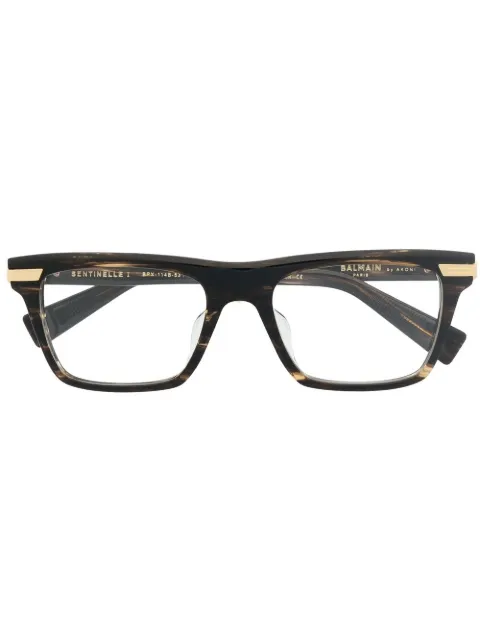 Balmain Eyewear tortoiseshell square-frame glasses