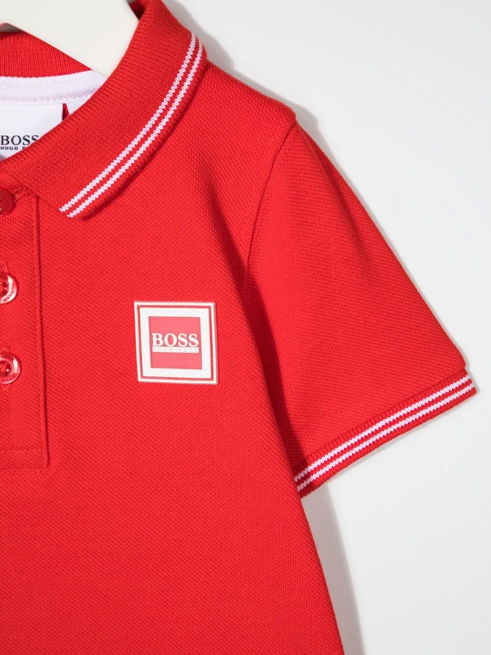 фото Boss kidswear рубашка поло с нашивкой-логотипом