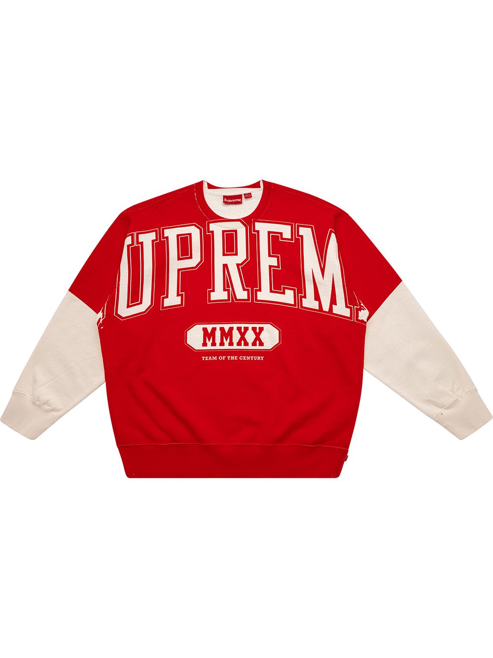 Supreme Overprint Crewneck Sweatshirt In Red