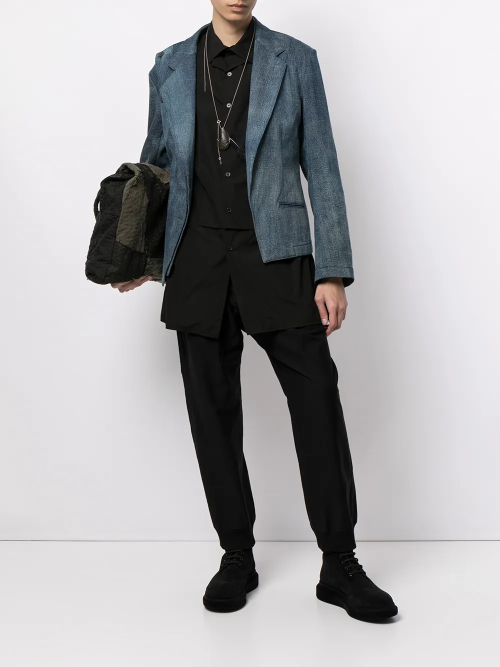 Image 2 of Yohji Yamamoto pleated-waist trousers