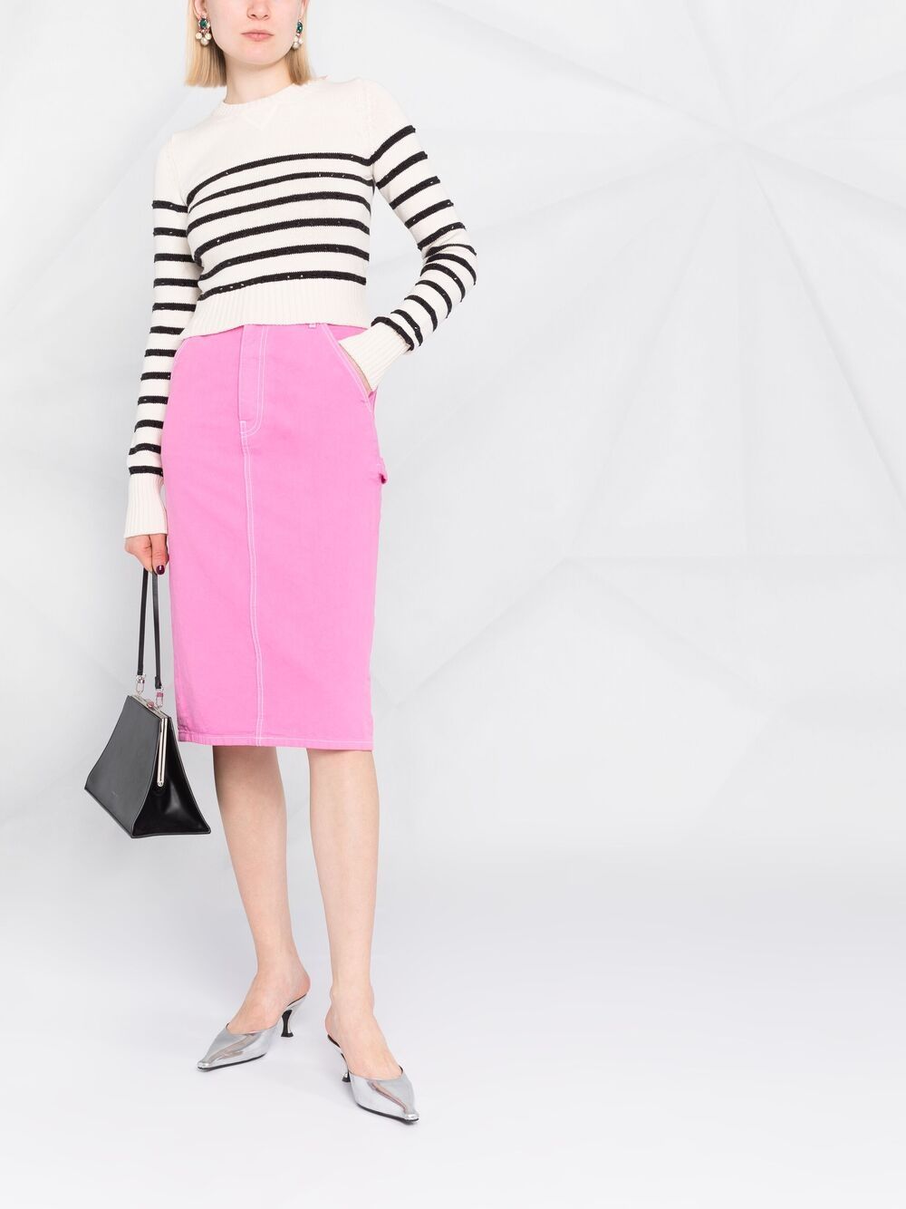 Shop N°21 Horizontal-stripe Jumper In White