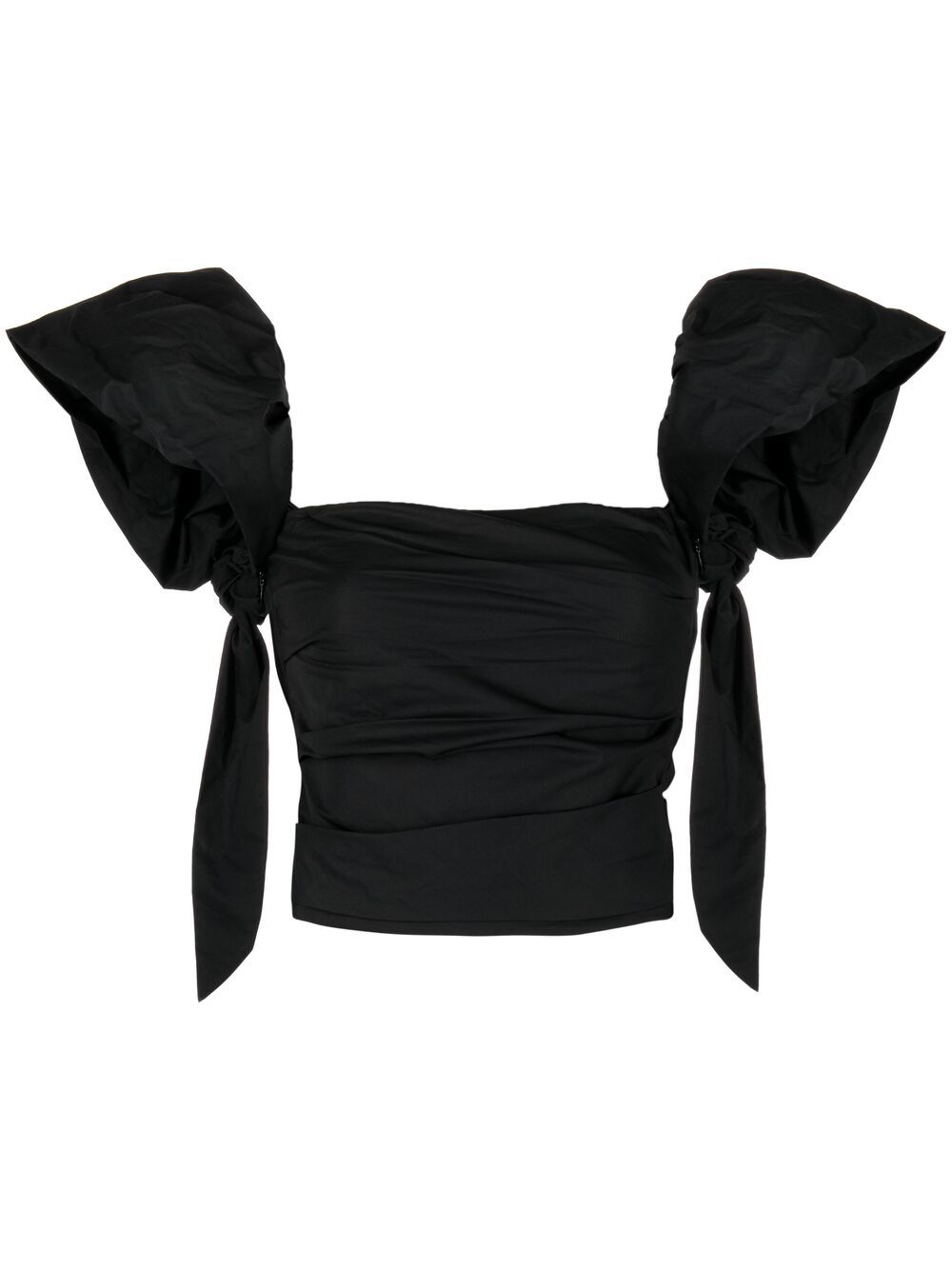 Pinko Ruffled Sleeveless Top In Schwarz