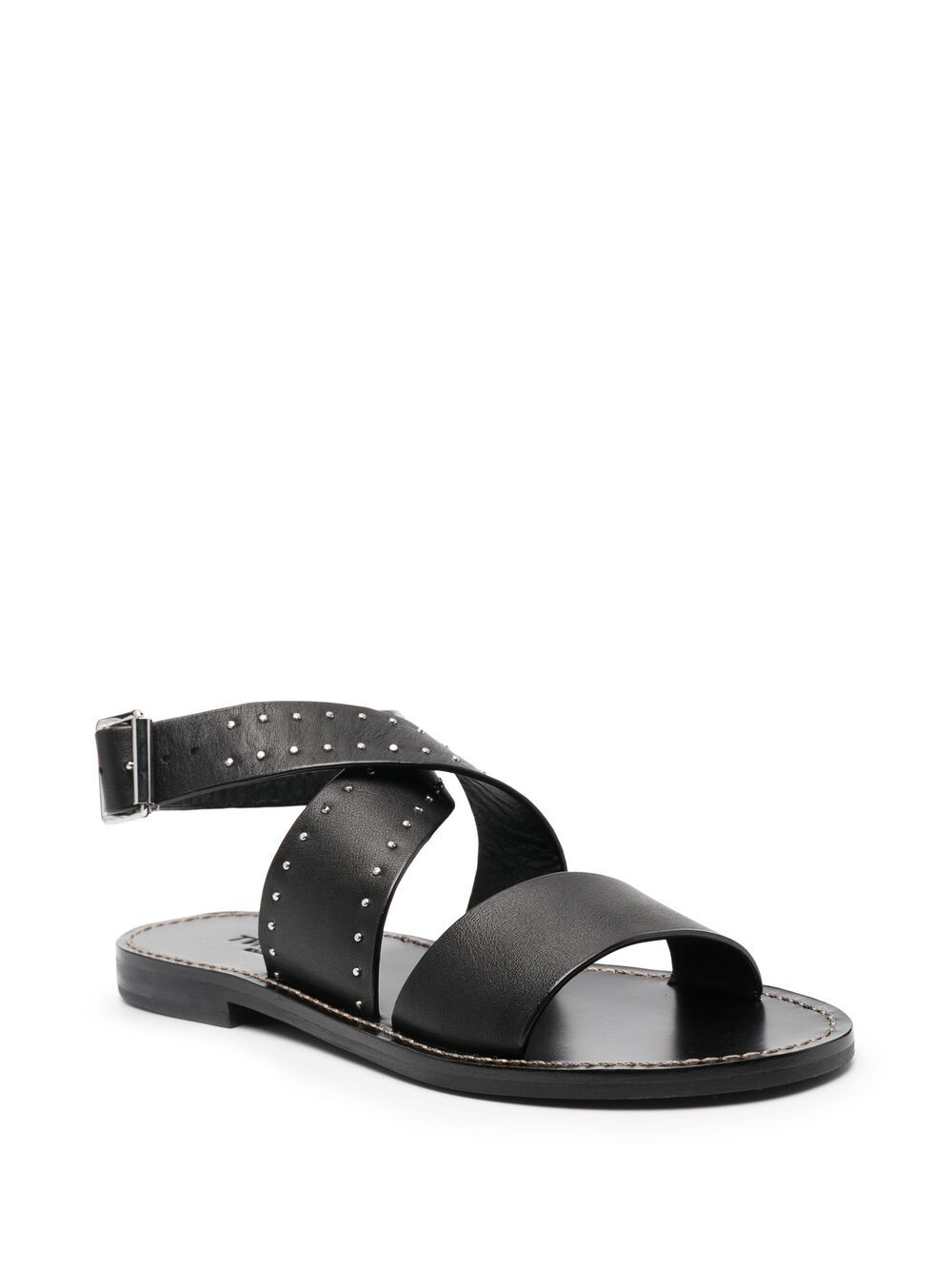 TWINSET Gestreepte sandalen - Zwart