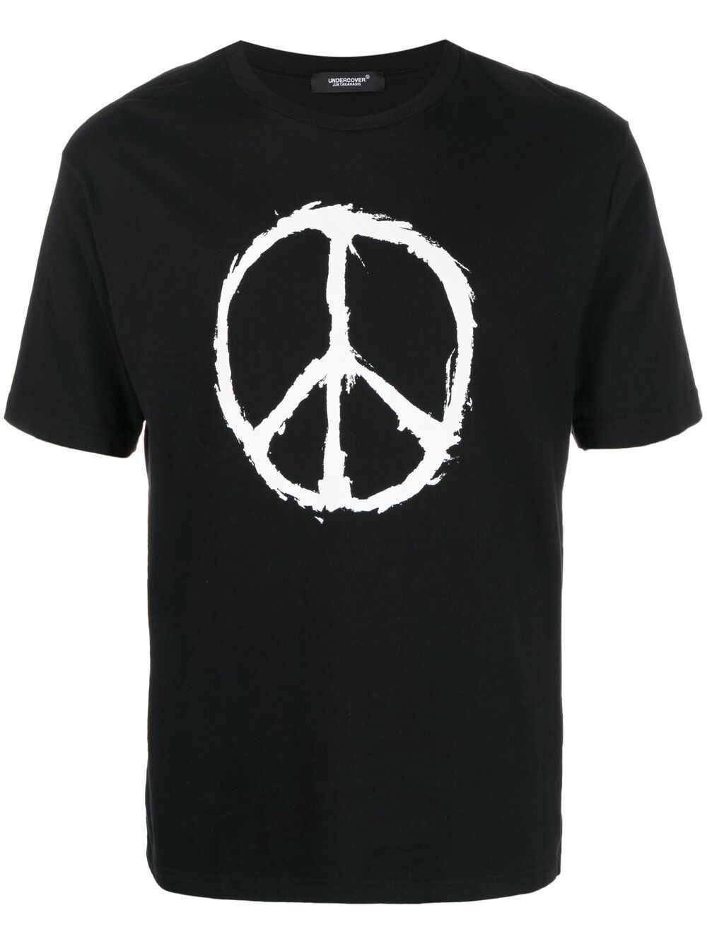 Undercover Peace Symbol-print Cotton T-shirt In Black