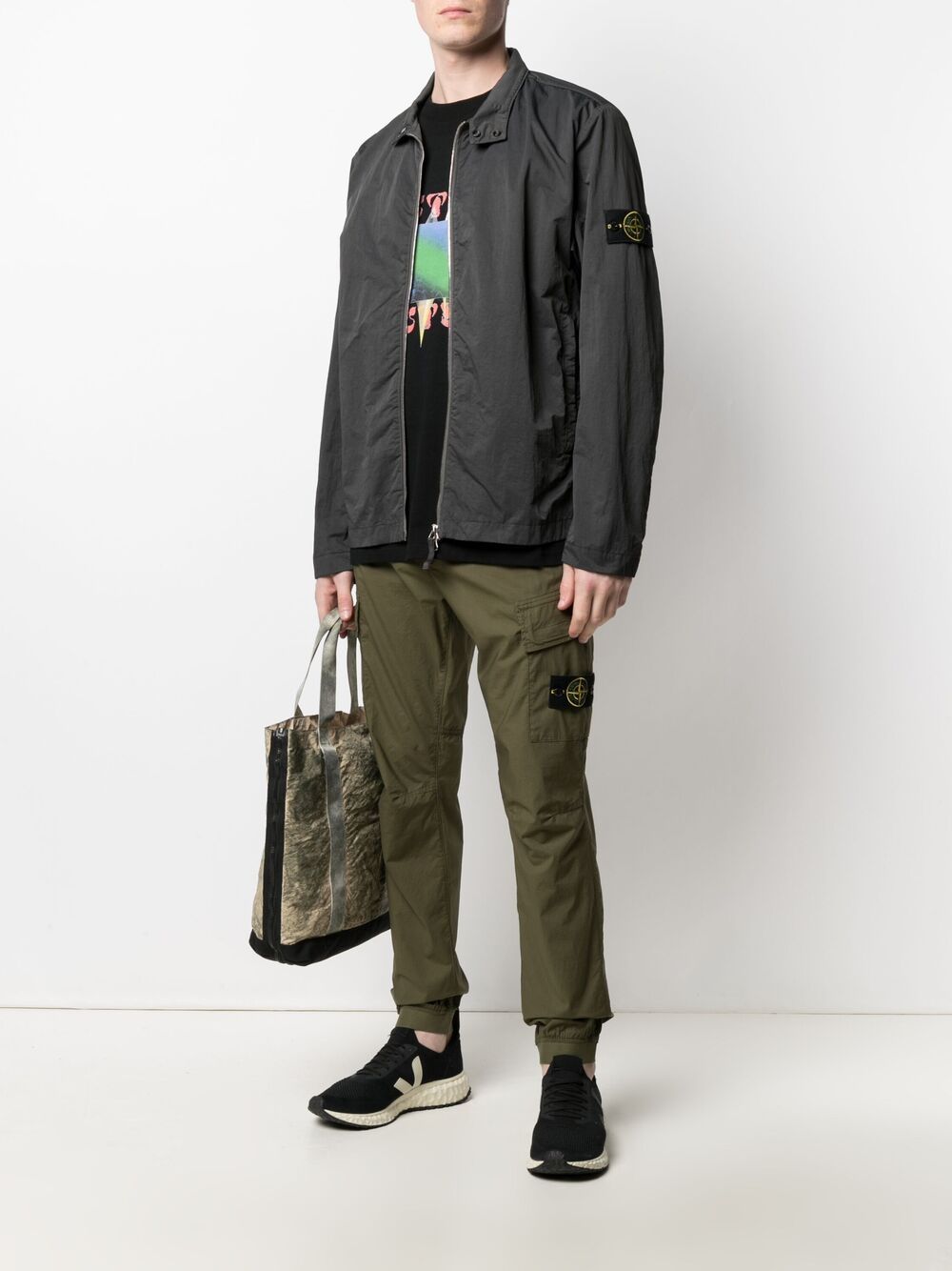 фото Stone island куртка на молнии с нашивкой-логотипом