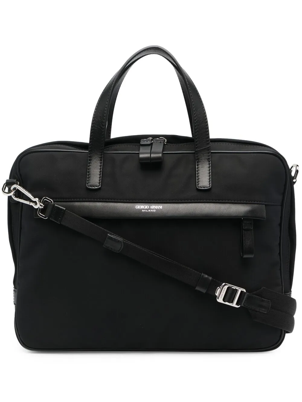 Giorgio Armani Logo-stamp Holdall In Black | ModeSens