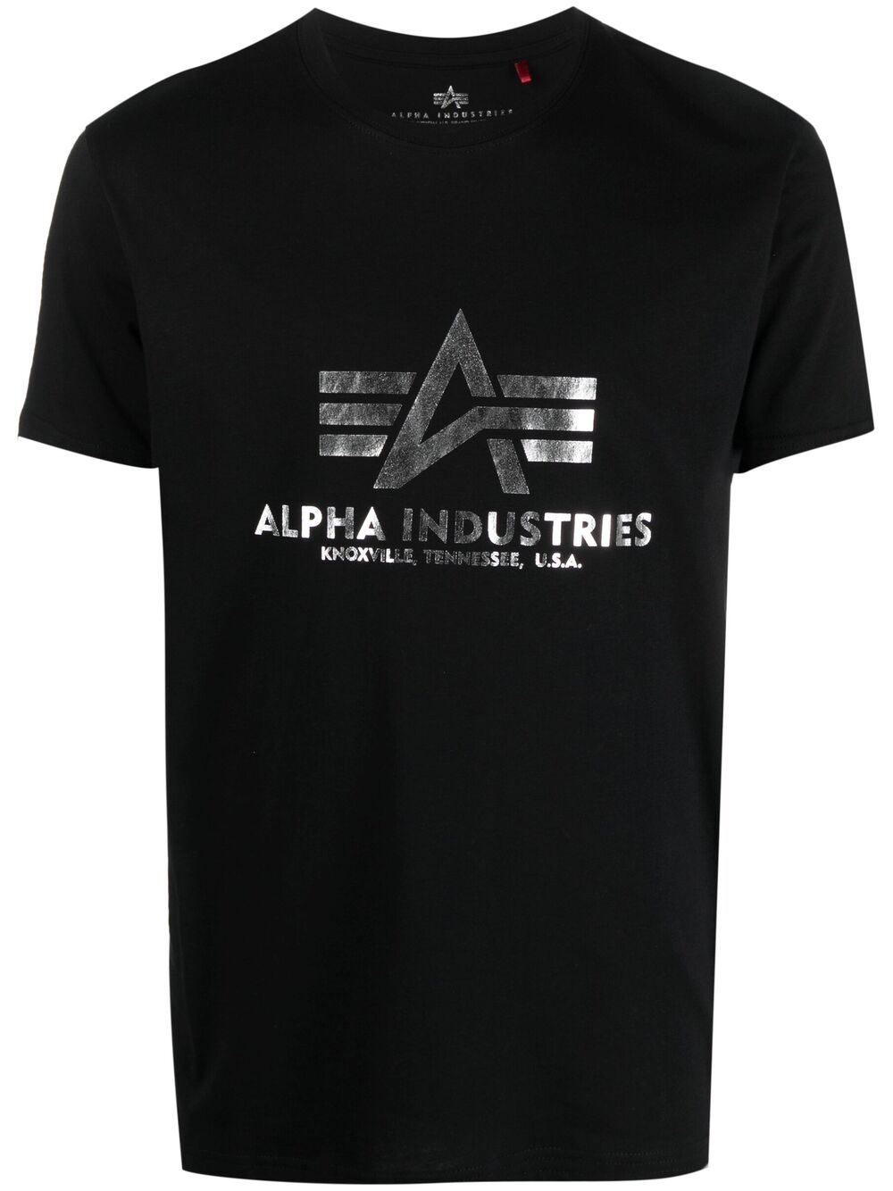 Alpha Industries 金属感logo印花t恤 In Black