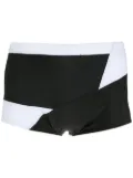 Amir Slama panelled two-tone swimming trunks - Black