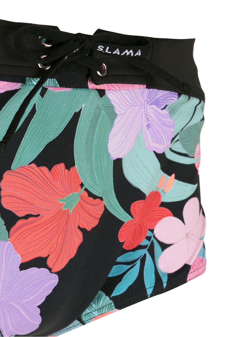Shop Amir Slama Print Hibiscus Swimming Trunks In Multicolour