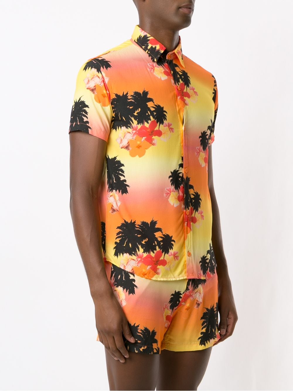 Shop Amir Slama tropical print short-sleeve shirt with Express Delivery ...