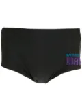 Amir Slama embroidered detail swimming trunks - Black