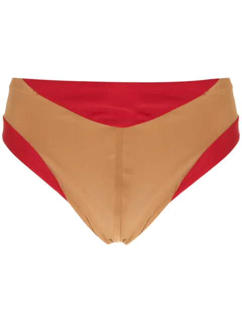 Amir Slama panelled two-tone swimming trunks