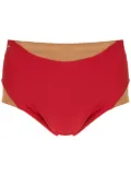 Amir Slama panelled two-tone swimming trunks - Orange