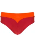 Amir Slama panelled two tone swimming trunks - Orange