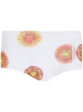 Amir Slama print Sol swimming trunks - White