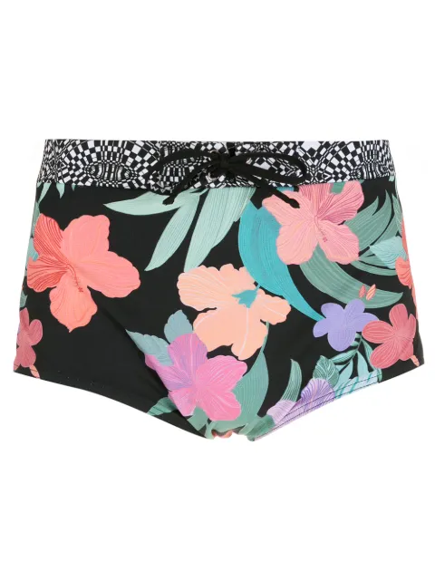 Amir Slama striped panels Hibiscus swimming trunks