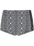 Amir Slama striped geometric print swimming trunks - Black