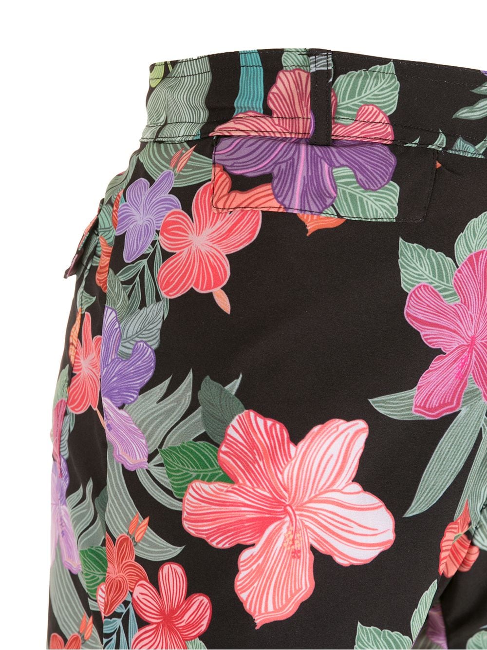 Shop Amir Slama Print Hibiscus Shorts In Multicolour