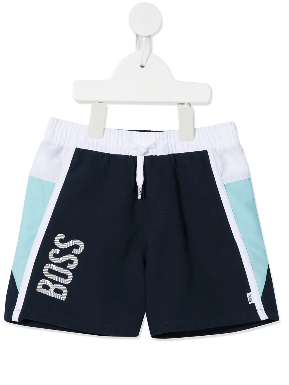 

BOSS Kidswear colour-block panelled swim shorts - Blue