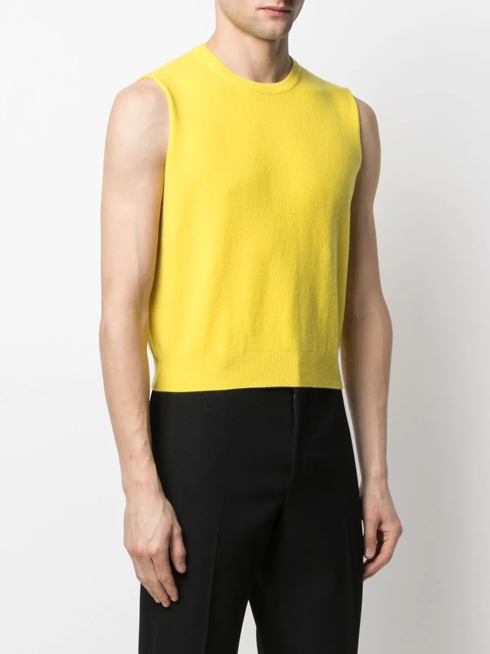 фото Extreme cashmere трикотажный топ с отделкой в рубчик