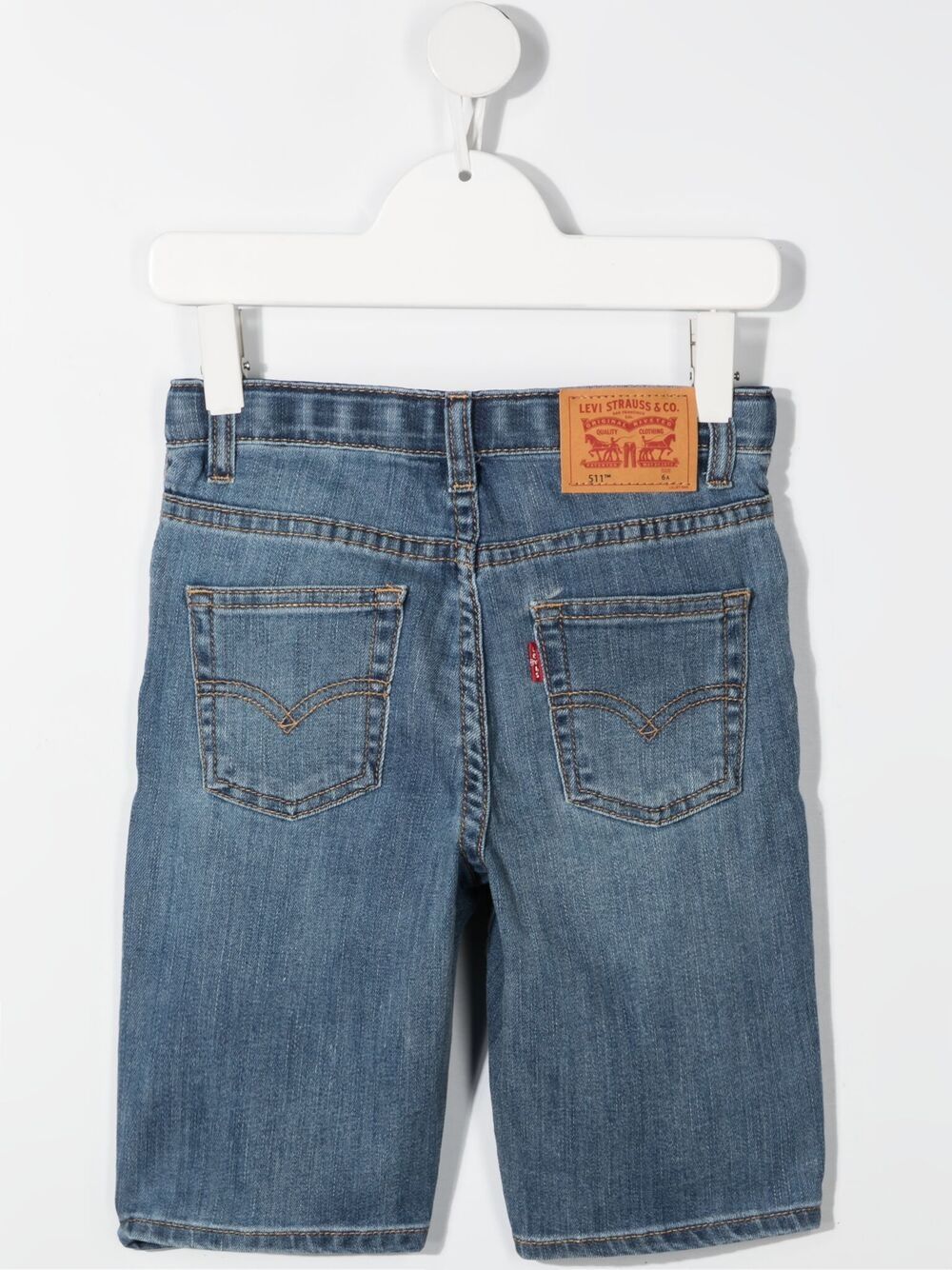 фото Levi's kids джинсовые шорты с эффектом потертости