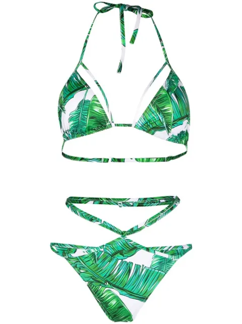 Noire Swimwear jungle-print Isla bikini