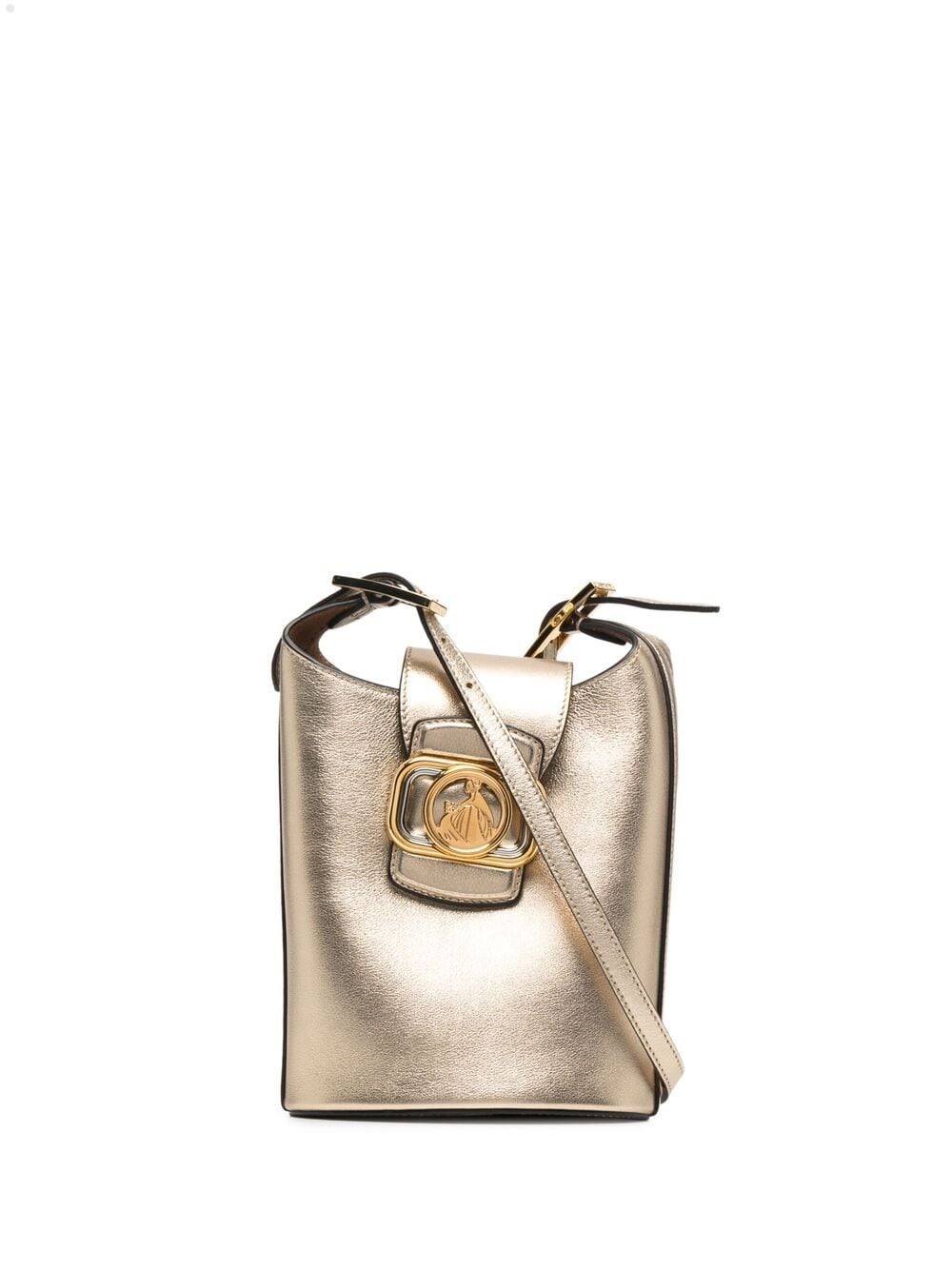 фото Lanvin сумка-ведро swan с эффектом металлик