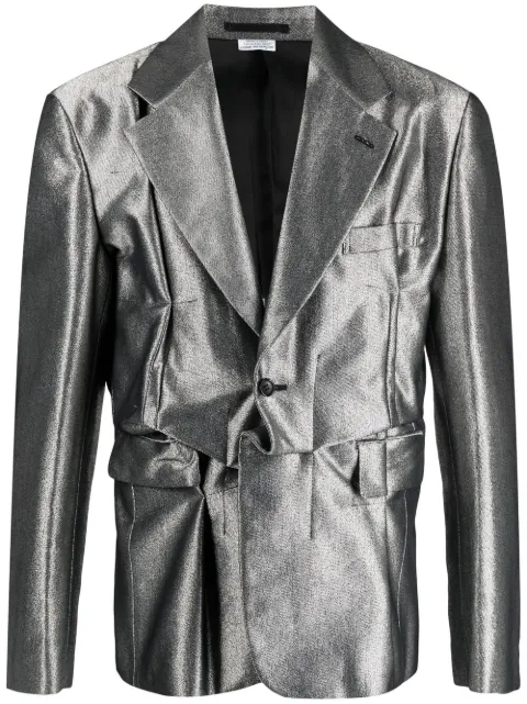 Comme des Garçons Homme Plus metallic deconstructed blazer