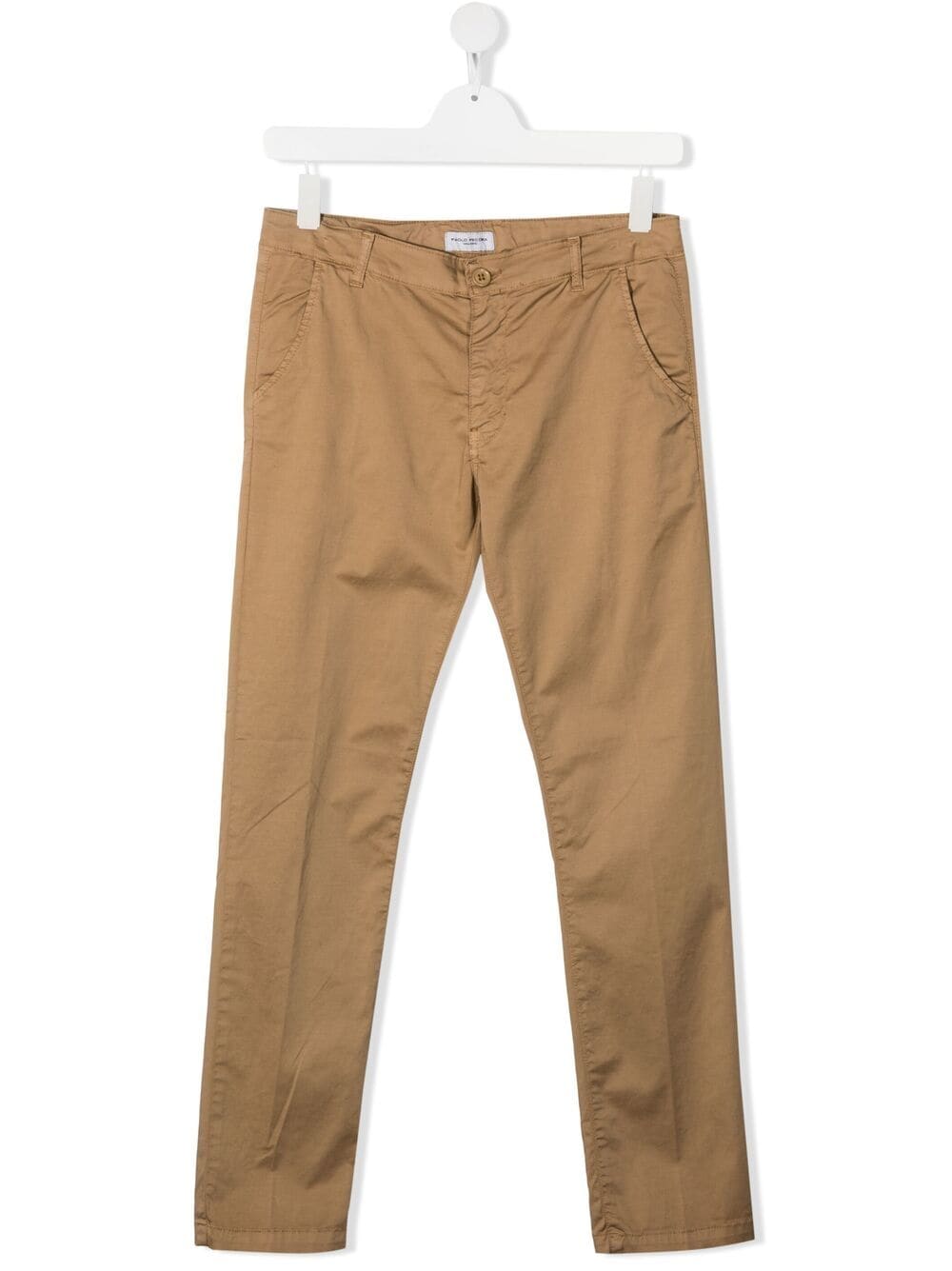 Paolo Pecora Teen Straight-leg Chino Trousers In Neutrals