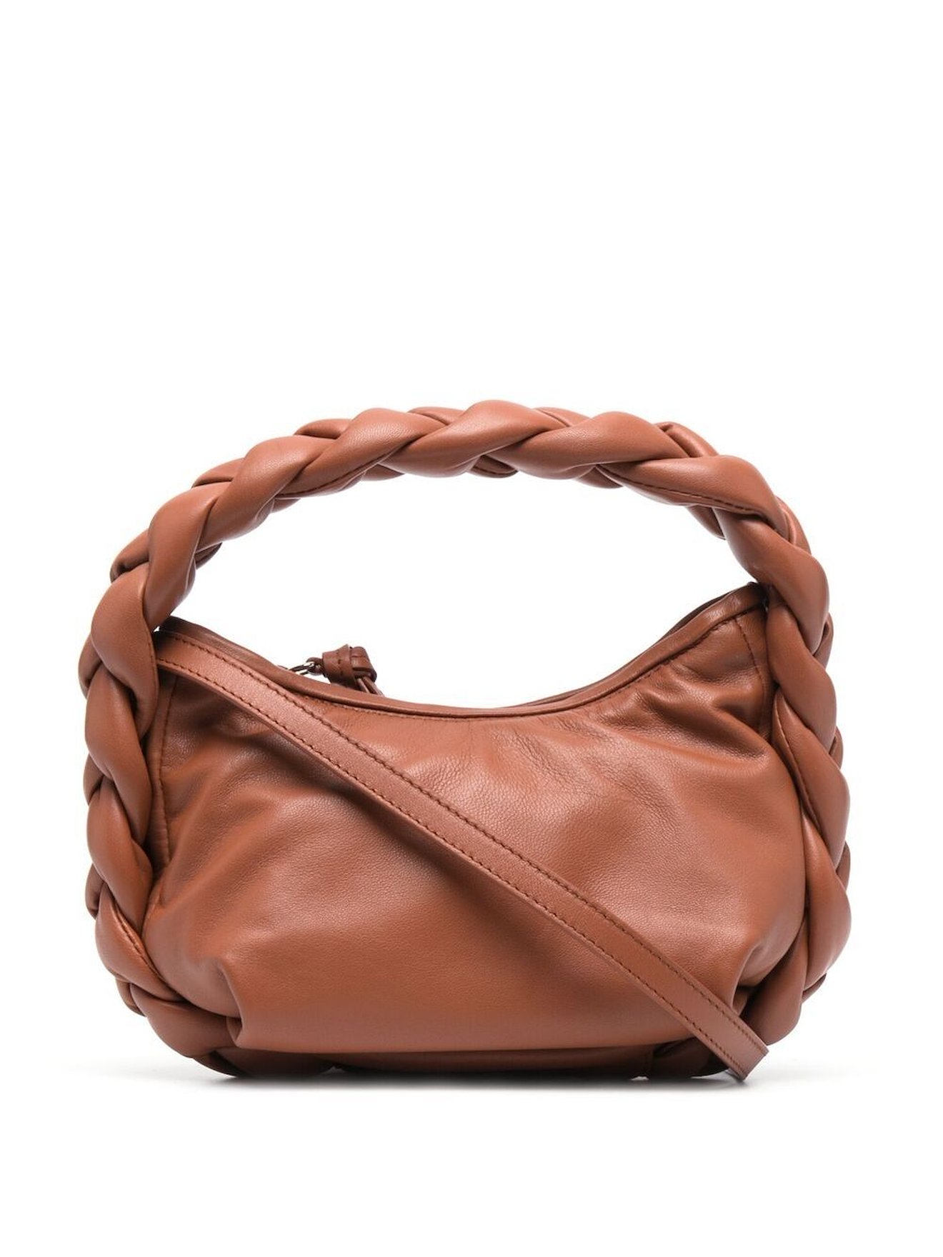 Hereu braided handle tote bag brown MODES