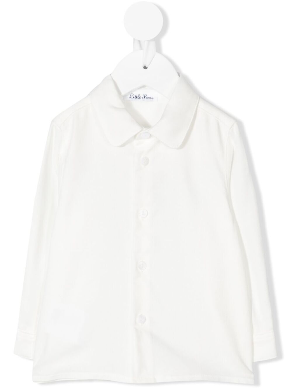 Little Bear Babies' Button-up Long-sleeved Shirt In White