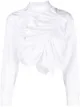 Image 1 of Comme Des Garçons ruched cropped shirt