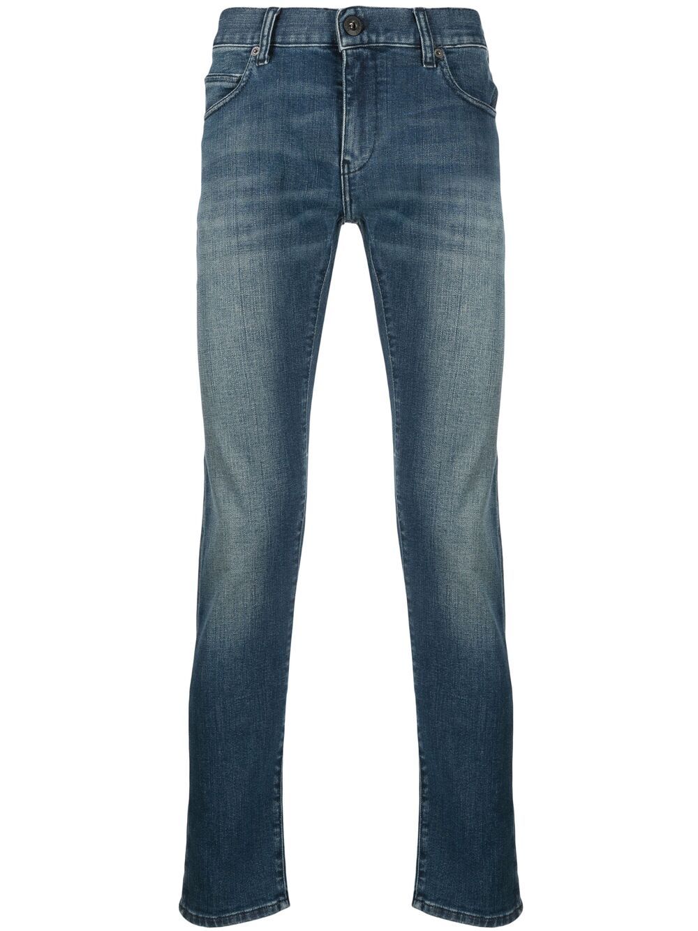 фото Emporio armani узкие джинсы с эффектом потертости