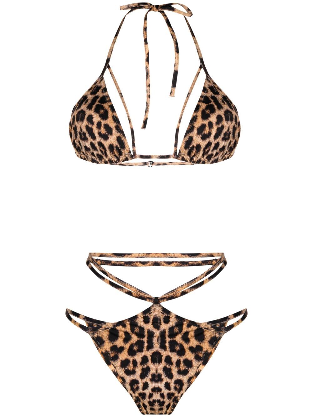 

Noire Swimwear leopard-print Isla bikini - Brown