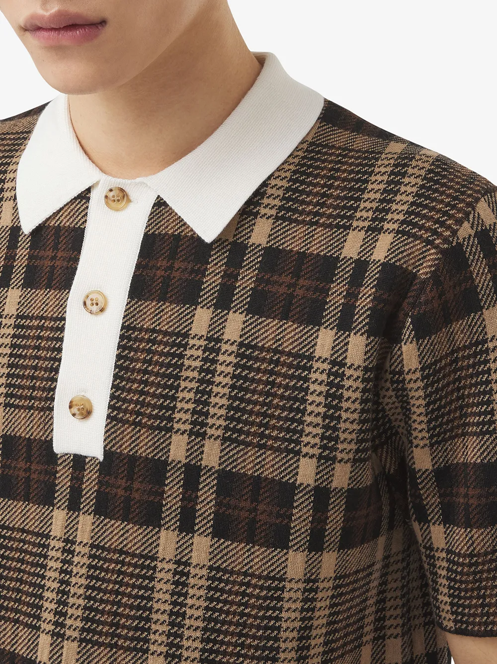 фото Burberry рубашка поло в клетку