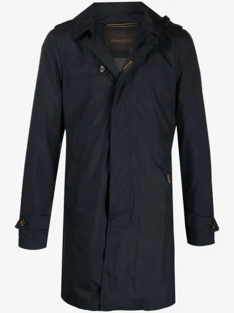 Moorer Trench con cappuccio e bottoni