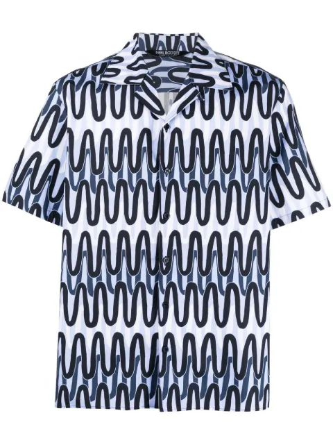 Neil Barrett abstract-print short-sleeve shirt