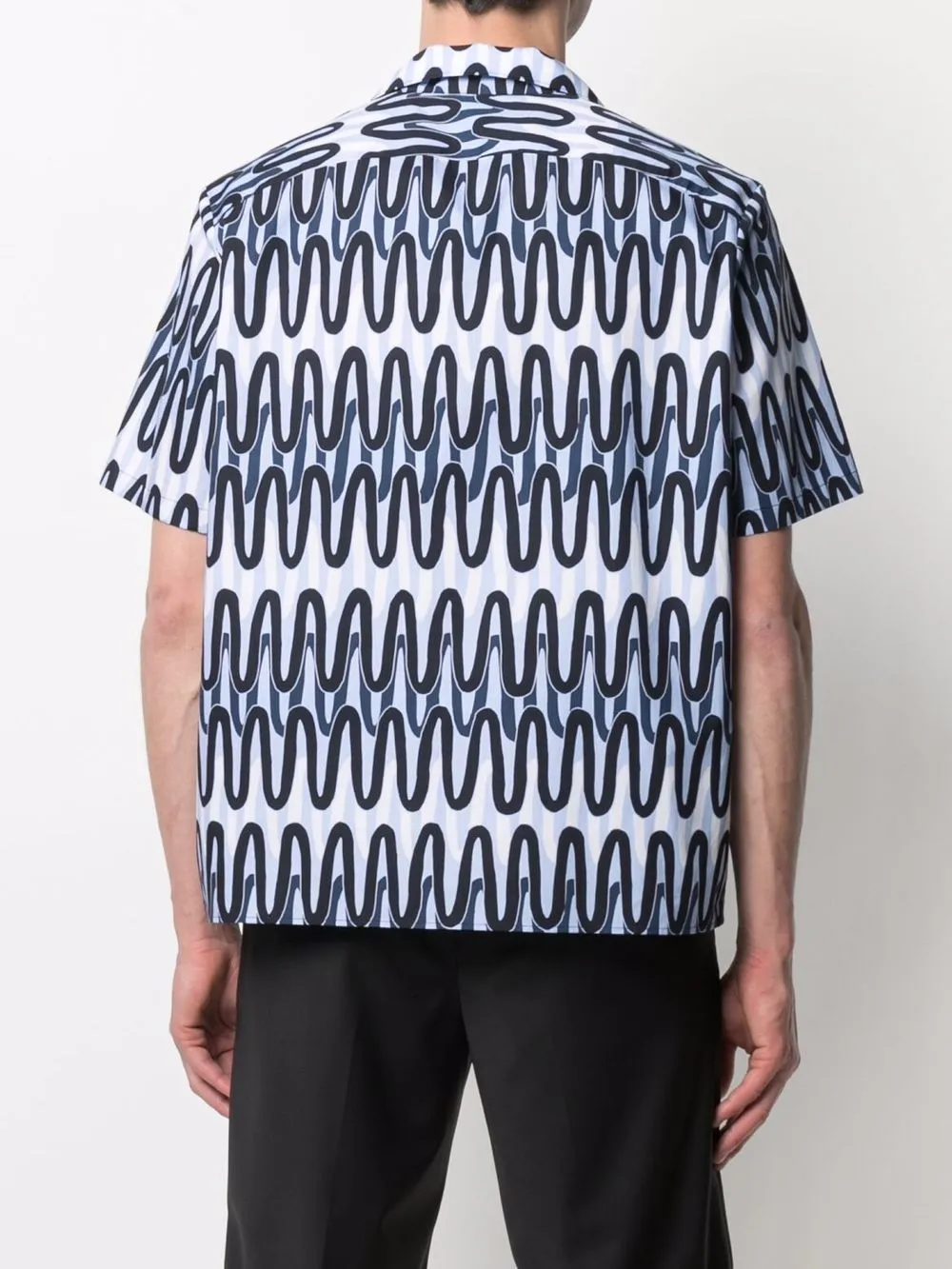 Neil Barrett Overhemd met print Blauw