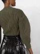 Alexander McQueen كنزة برقبة مربعة وحياكة مضلعة