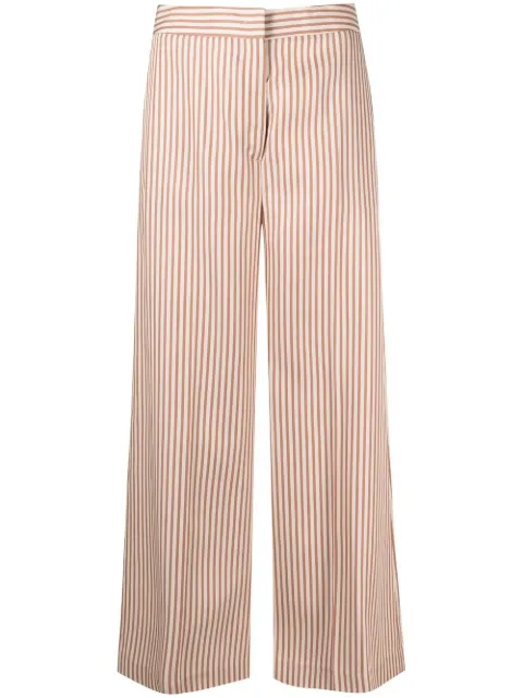 Pt01 striped wide-leg trousers