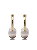 TASAKI 18kt yellow gold Collection Line refined rebellion signature garnet earrings