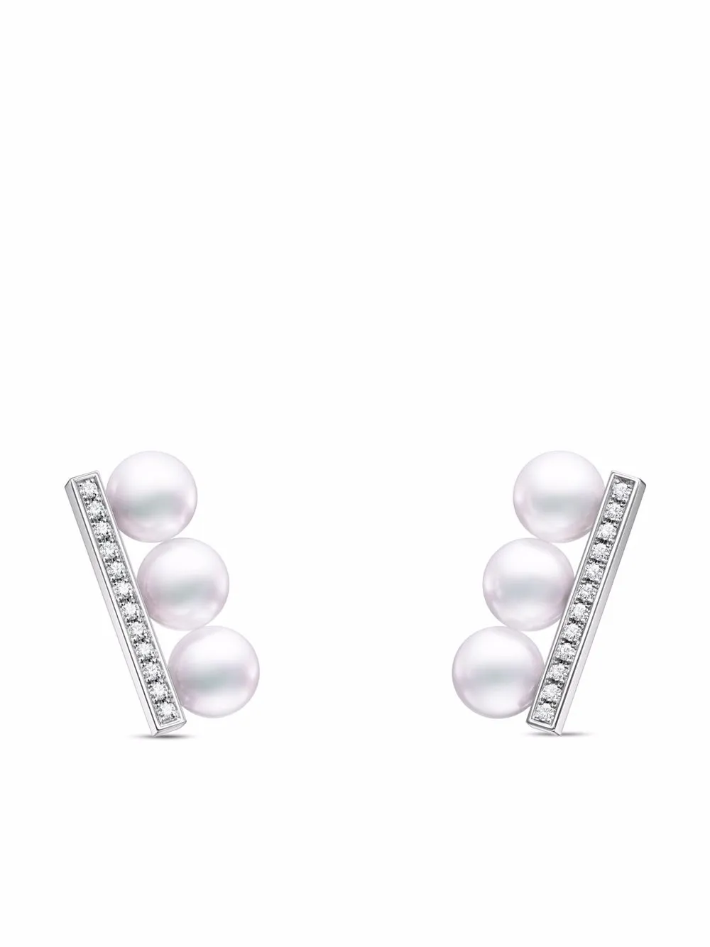 TASAKI серьги Balance Neo из белого золота с жемчугом и бриллиантами