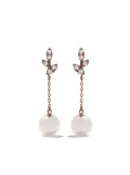 TASAKI 18kt rose gold Collection Line Kugel pearl and diamond earrings