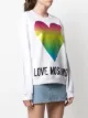 Love Moschino heart logo print sweatshirt