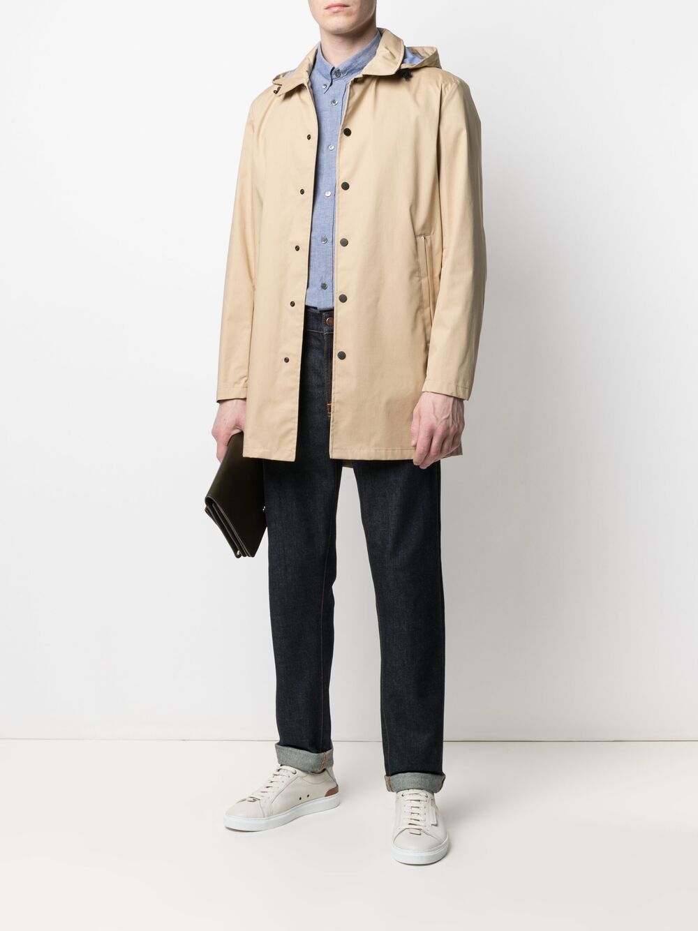 Woolrich Jas met knoopsluiting - Beige