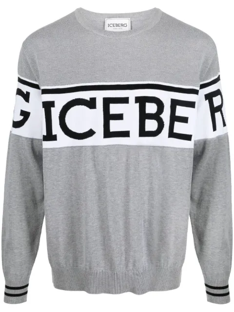 Iceberg - logo intarsia jumper