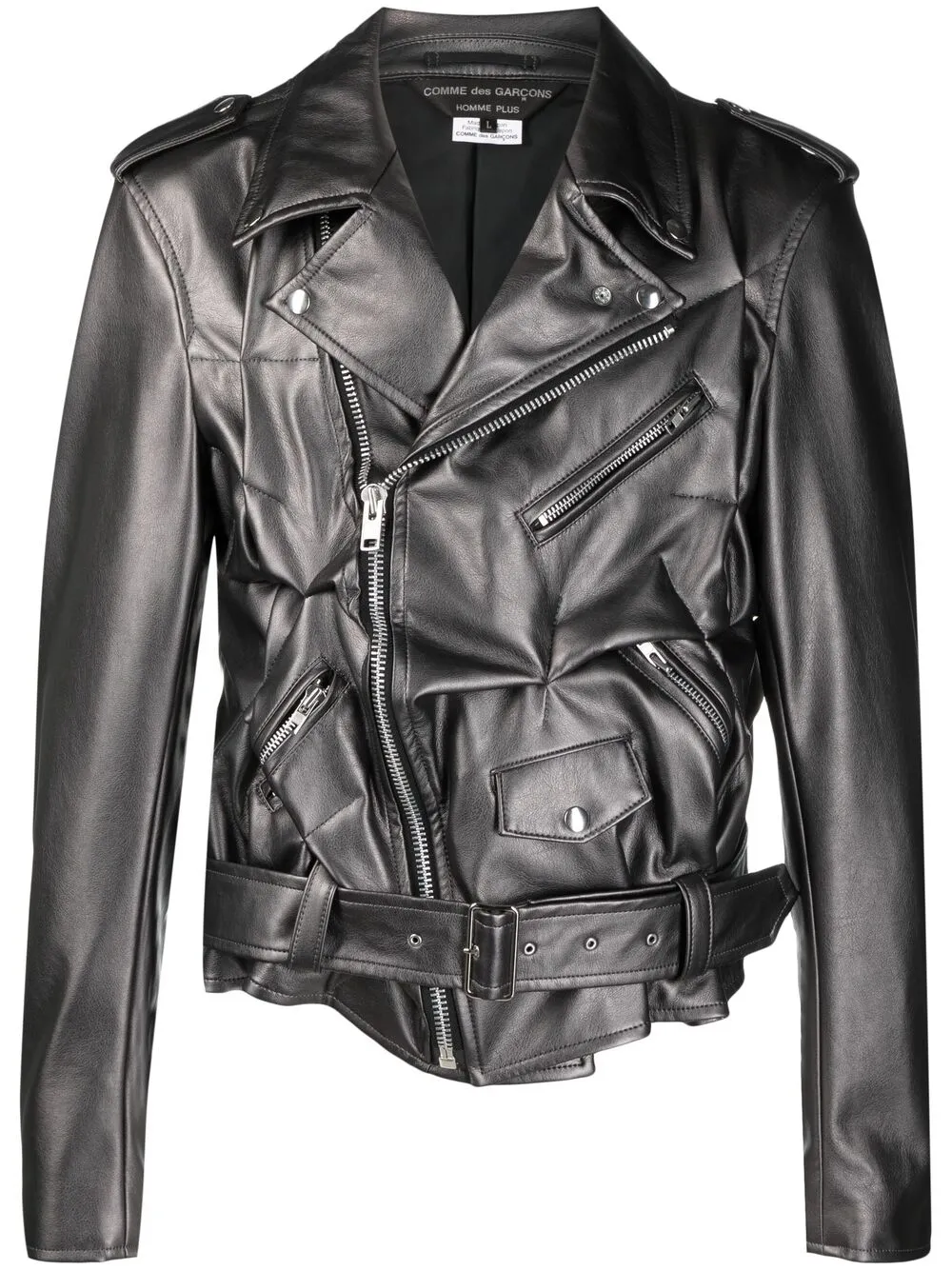 Comme Des Garçons Homme Plus Crushed Artificial Leather Jacket - Farfetch